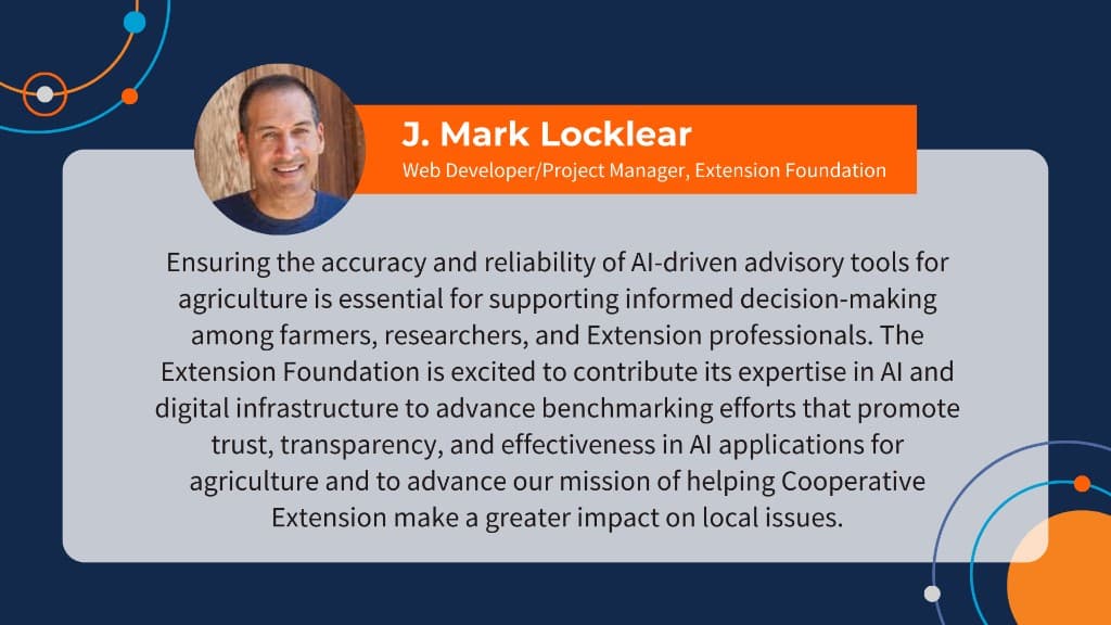 J. Mark Locklear of the Extension Foundation on accuracy and reliability of AI advisory tools for agriculture.